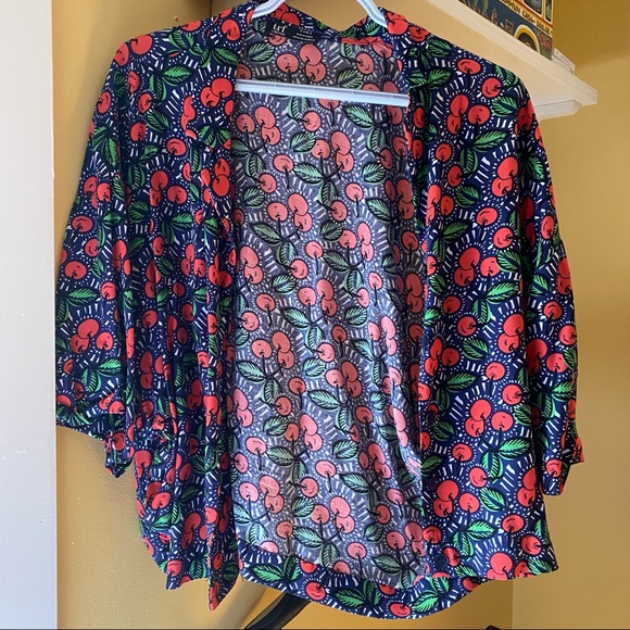 Zara Cherry Print Boxy Blouse - Picture 3 of 5